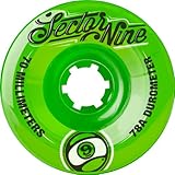 Sector 9 Top Shelf Nine Balls Skateboard Wheel, Green,...